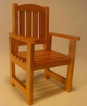 Teak Garden Chair 1:12 scale