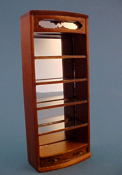 Bespaq Walnut Emporium Curved Open Shelf 1:24 scale