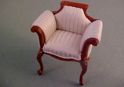 Walnut Louis XV Parlor Chair 1:12 scale